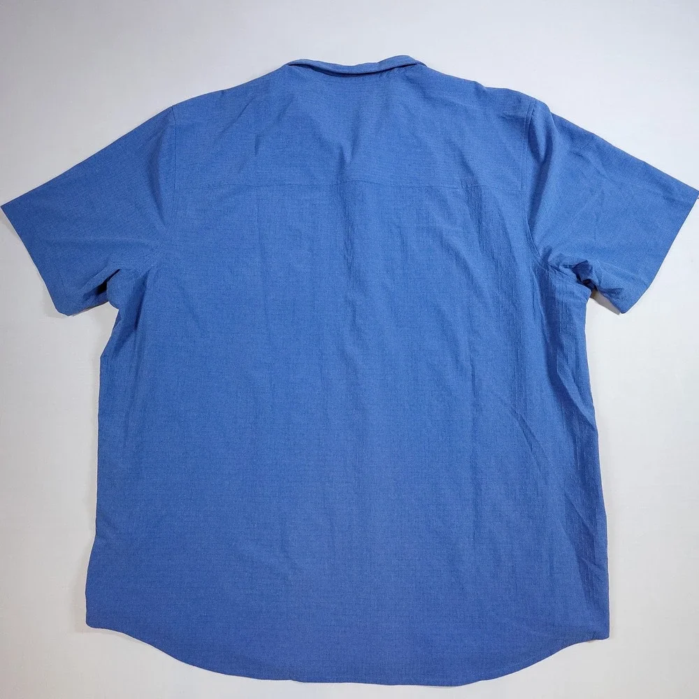 Tommy Bahama The Bahama Coast IslandZone Shirt 3XLT Blue Performance‎ Textured